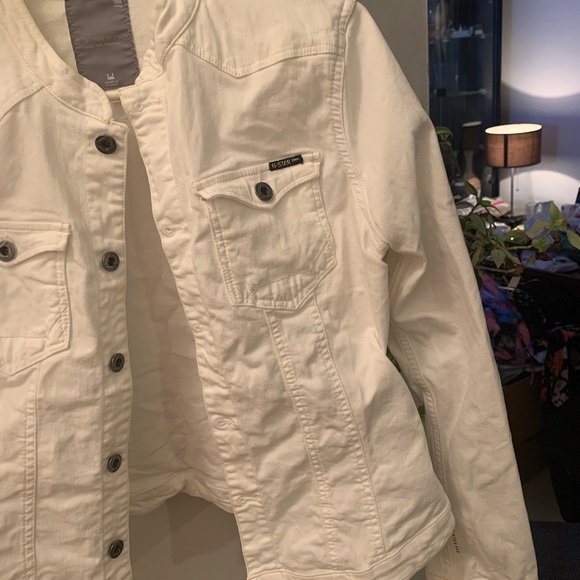 G Star White Denim Jacket - Picture 15 of 15